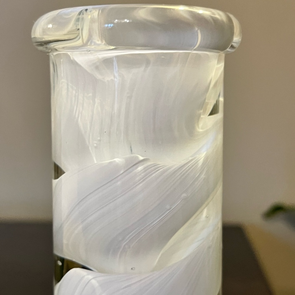 Kosta Boda Atoll Swirl Candlestick Holder Crystal Scandinavian - Picture 5 of 11